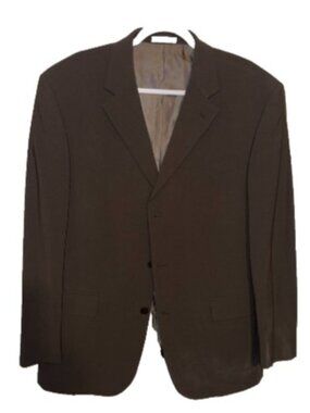 NEW Oscar de la Renta Profile Men's Wool Blazer Jacket 43R Brown Sport Coat
